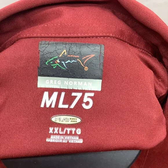 Greg Norman ML75 Mens Polo Shirt XXL in Burgundy Red - Picture 5 of 6